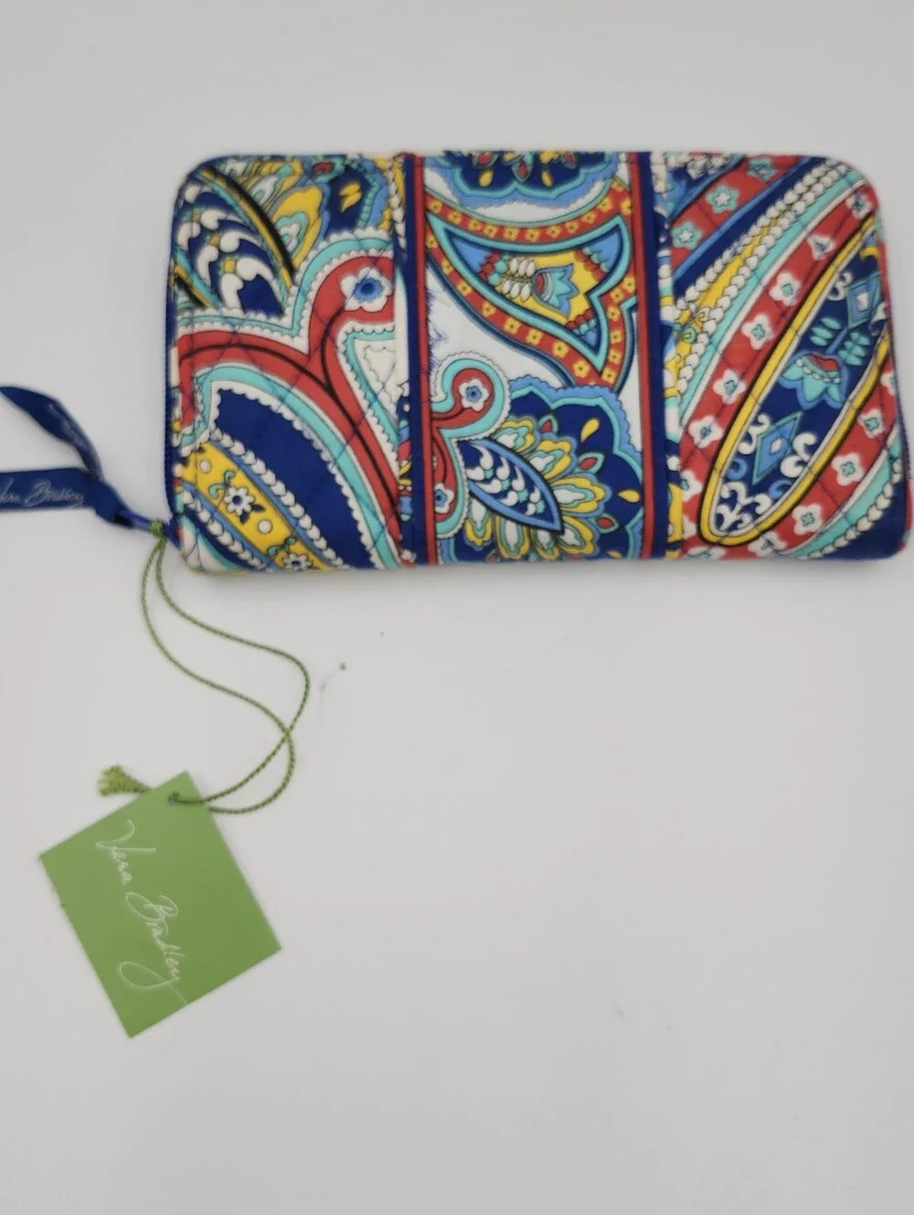 New With Tags Vera Bradley Accordion Wallet Marina Paisley Zip - Picture 5 of 8